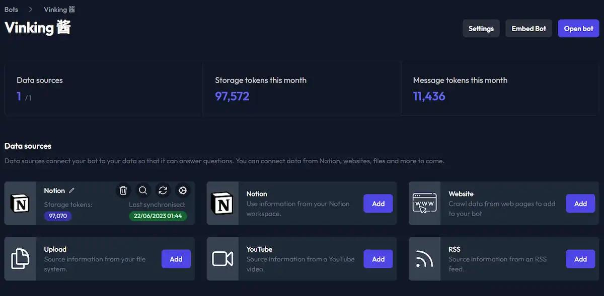 Chat Thing Usage Status